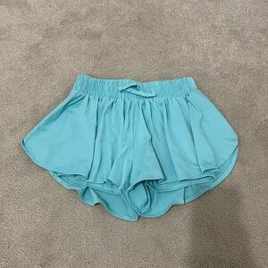Abercrombie and fitch aqua colored flowly shorts